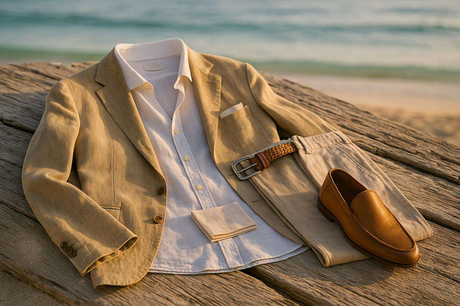 Beach Wedding Groom Attire: Linen Suits and Lightweight Tailoring