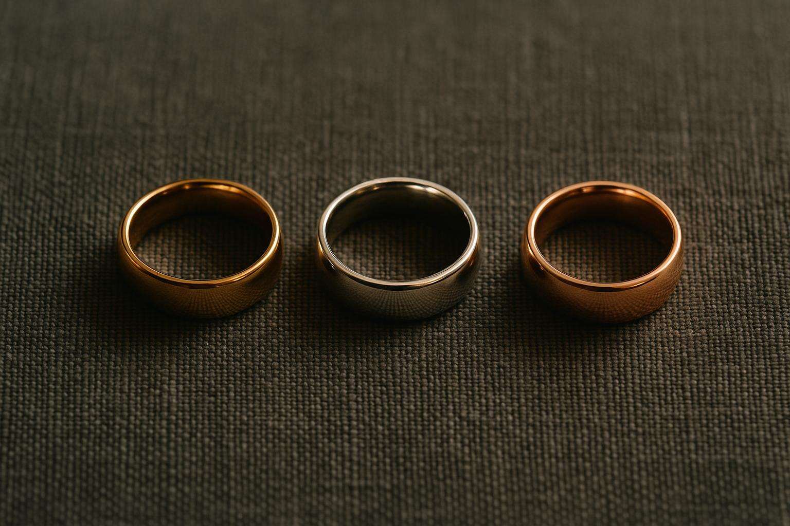 Men's Gold Wedding Bands: Yellow, White & Rose Compared