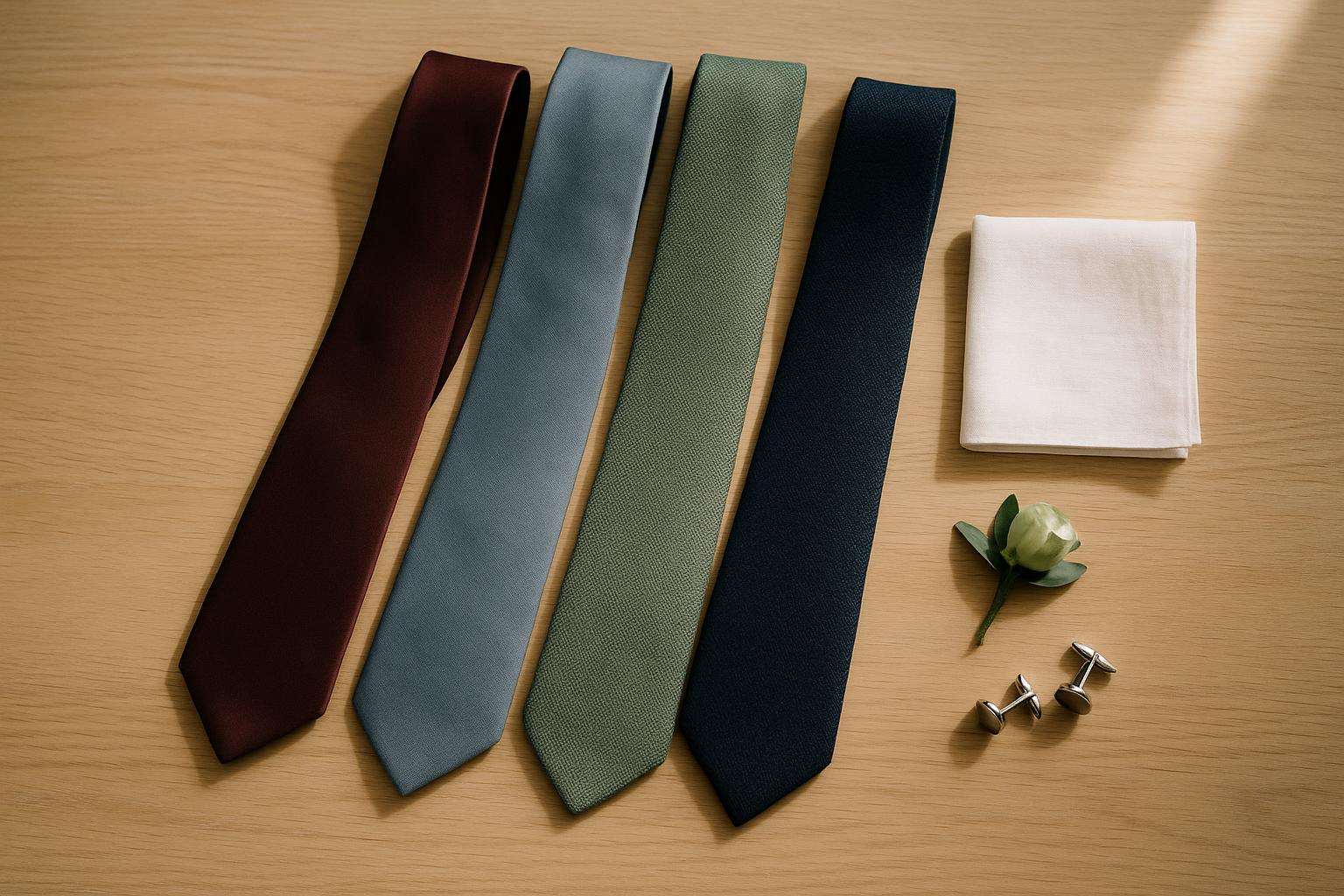 Wedding Tie Color Coordination: Matching the Palette